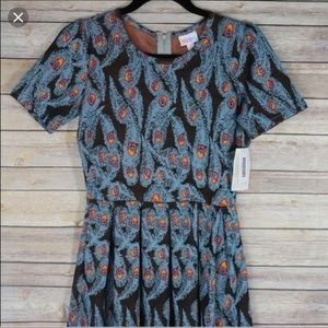 LuLa Roe Amelia (Peacock Feathers)